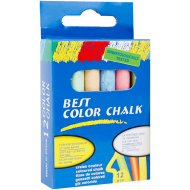 Creta scolara color, rotunda, 12 buc/cutie